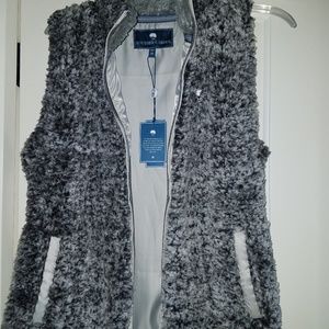 Heathered sherpa vest